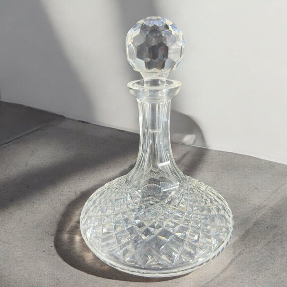 Waterford Clear Crystal Glass Liquor Decanter Stopper Container Heavy Elegant - Picture 1 of 15